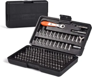 133in1 Mini Ratchet Wrench Screwdriver Bit Set with 1/4" Hex Shank Phillips/Pozidriv/Hexagon/Torx/Slotted/Square Bits, 36-Tooth Gear, Magnetic Bit Holder, 90 Degree Drive Handle