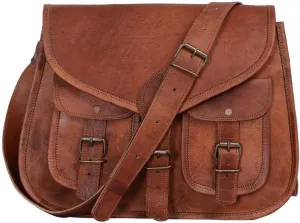 14 Inch Leather Purse Women Shoulder Bag Crossbody Satchel Ladies Tote Travel Purse Genuine Leather