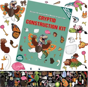 170  Pcs Cryptid Construction Kit Magnets, 12 Sheets Monster Funny Fridge Magnet Creature Creation Kit, Over 10000 Combinations, Magnetic Animals