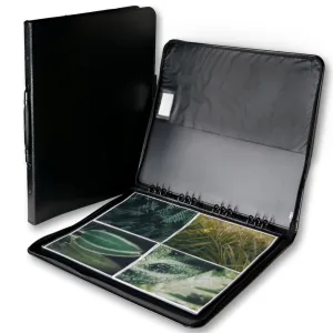 18"x24" Premium Zippered Presentation Portfolio Case - Leather Handle, Integrated Multiring Binder with 10 Archival Pages (Expandable to 30)