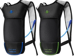 2 Pack Hydration Backpack with 2L Hydration Bladders, PlyEeight Lightweight Water Backpack with 3 Layer Pockets, Motorcycle Riding Cycling Running Hiking Backpack Choice