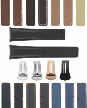 20/16MM Leather Watch Strap Band for TAG HEUER Monza Watch   Deployment Clasp