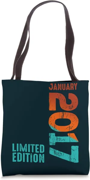 2017 Limited Edition 2017 January 2017 Year 2017 Retro 2017 Tote Bag