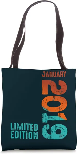2019 Limited Edition 2019 January 2019 Year 2019 Retro 2019 Tote Bag