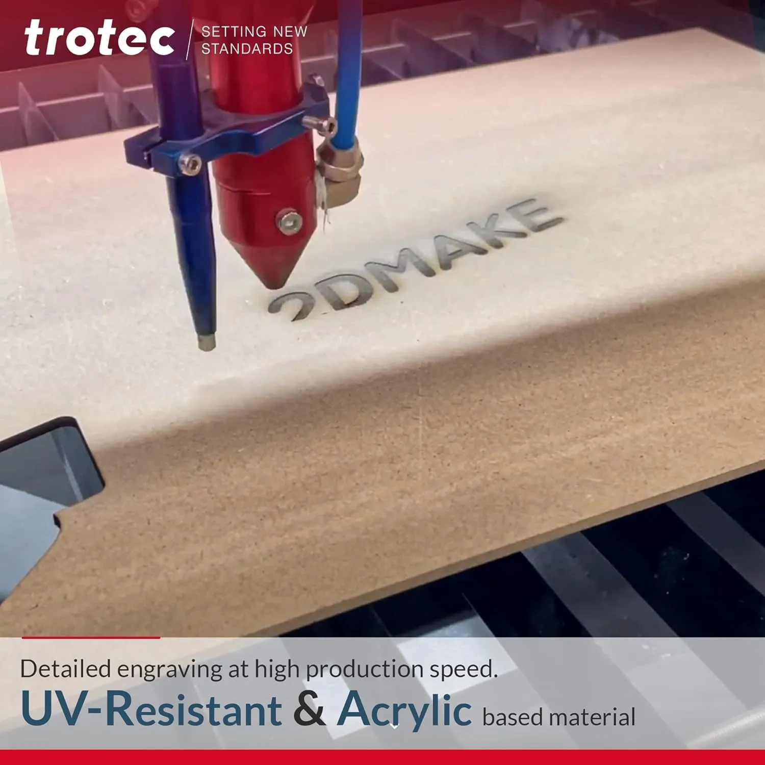23.5"x11.75"x1/8" Trotec MDF Wood Sheet 10-Pack - Furniture-Grade, Laserable & Engravable, Smooth Finish, High-Density Fiber, Perfect for Detailed Cutting, Model Making & Crafts