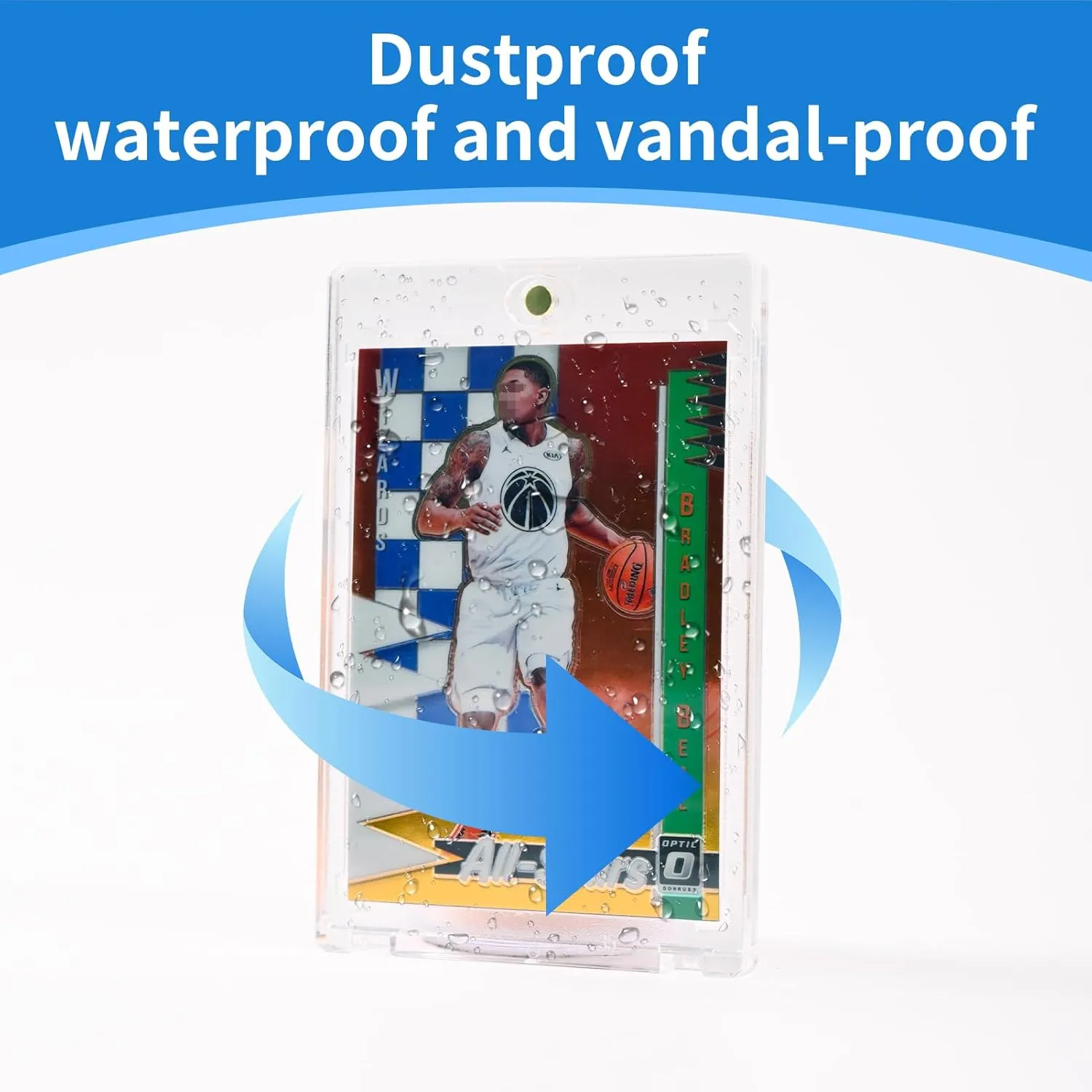 25 Pack Magnetic Card Holder, 35pt One Touch for Trading Cards, Hard Plastic Card Holder, Suitable for The Protection of Baseball Cards, Game Cards and Basketball Cards. (25)