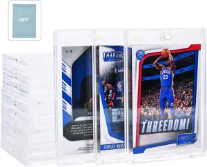 25 Pack Magnetic Card Holder, 35pt One Touch for Trading Cards, Hard Plastic Card Holder, Suitable for The Protection of Baseball Cards, Game Cards and Basketball Cards. (25)