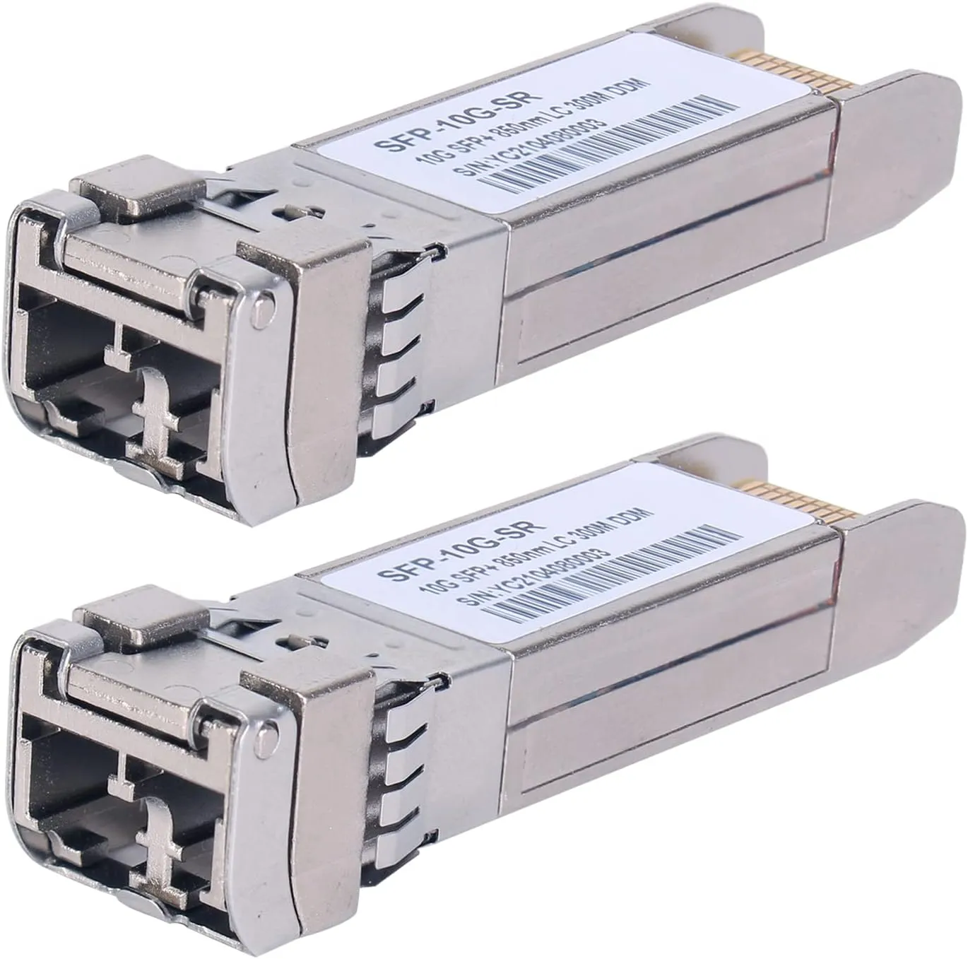2PCS 10G Sfp LC MMF300m 10GBase-SR SFP  Transceiver, 10G 850nm MMF, up to 300 Meters, Compatible with Cisco SFP-10G-SR, Meraki MA-SFP-10GB-SR, Ubiquiti UF-MM-10G, Mikrotik, Netgear, D-Link