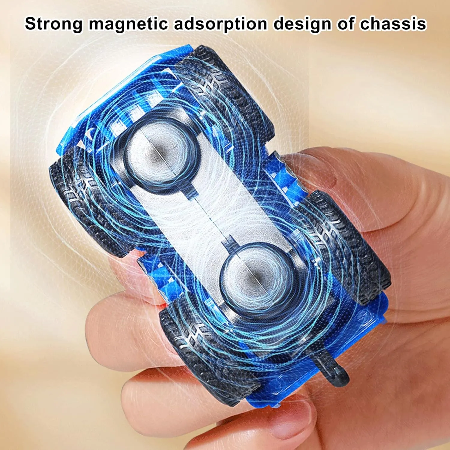 2Pcs Magnetic Wall Climbing Toy Cars, Pull-Back Inertial Cars for Kids, Anti-Gravity Wall Climbing Magnetic Track Toy Car, Friction Powered Vehicle Toys for Wall, Ceiling, Metal Surfaces (Yellow red)