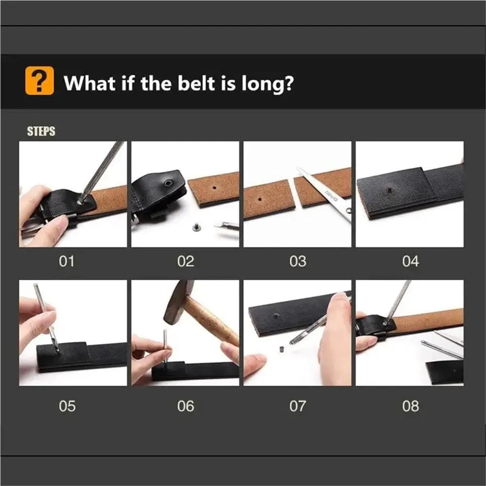 3.8CM Men's Leather Double Needle Buckle Classic Tow Row Hole Jeans Belt