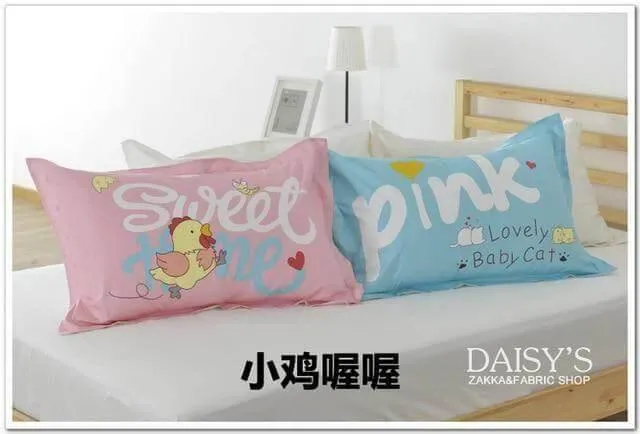 3D Cartoon Pillow Cases - Fun Cotton Decorative Covers