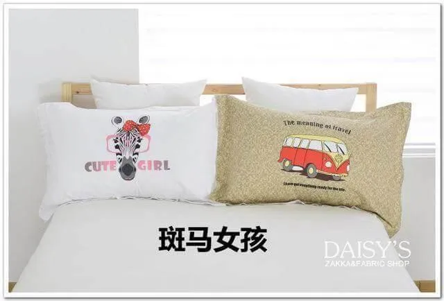 3D Cartoon Pillow Cases - Fun Cotton Decorative Covers