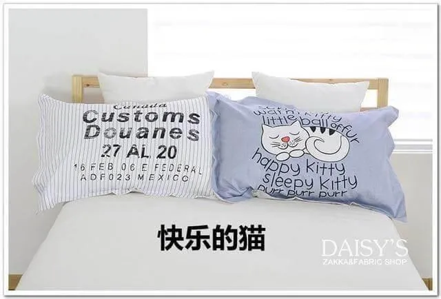 3D Cartoon Pillow Cases - Fun Cotton Decorative Covers