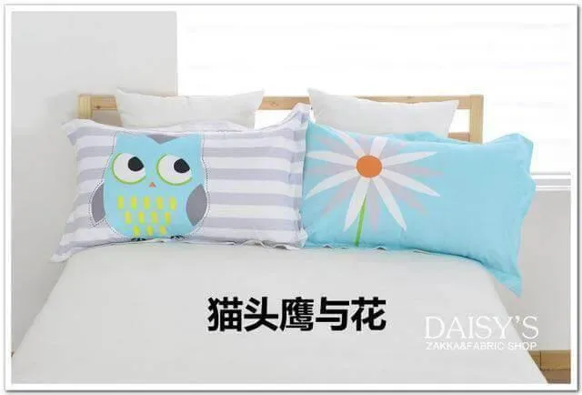 3D Cartoon Pillow Cases - Fun Cotton Decorative Covers