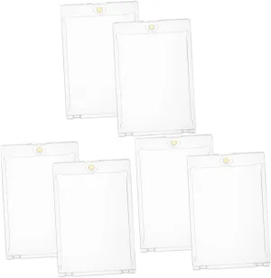 3sets 2pcs Magnetic Acrylic Card Protector Case for Trading Cards Hard Sleeves Easy Open and Storage 2pcs*3
