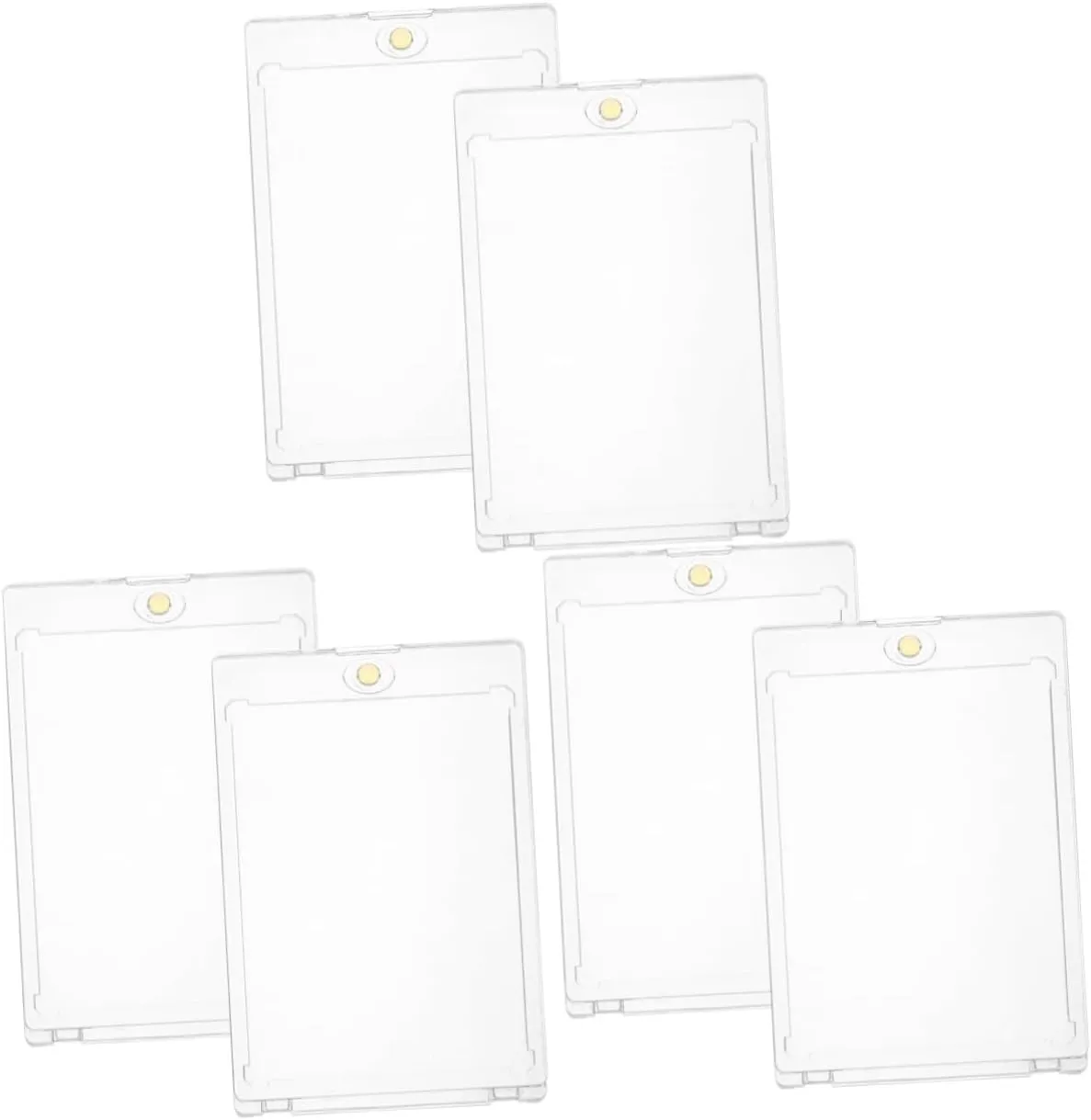 3sets 2pcs Magnetic Acrylic Card Protector Case for Trading Cards Hard Sleeves Easy Open and Storage 2pcs*3