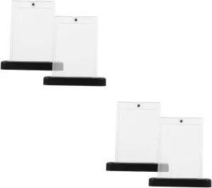 4sets Magnetic Game Card Holders Compact Display Stands for Trading Cards Lightweight Portable Design for Easy Organization and Storage