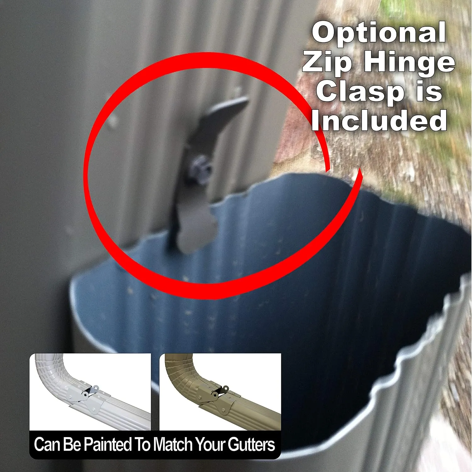 5 Pack Plus | Made in The USA Downspout Hinge | Hardware, Nutsetter & Instructions | DIY Installation on All Rectangle or Square Downspouts
