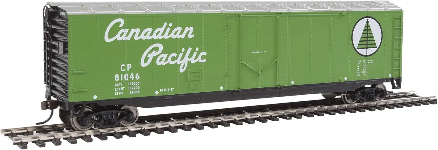 50' Plug-Door Boxcar with Metal Wheels Ready to Run Canadian Pacific
