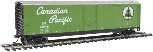 50' Plug-Door Boxcar with Metal Wheels Ready to Run Canadian Pacific