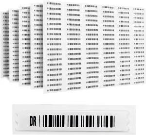 5000 pcs 58khz AM Security Tags Soft Labels Compatible with 58khz acousto-Magnetic EAS System (Mock Barcodes)