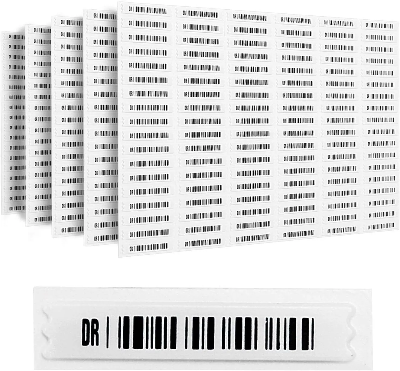 5000 pcs 58khz AM Security Tags Soft Labels Compatible with 58khz acousto-Magnetic EAS System (Mock Barcodes)