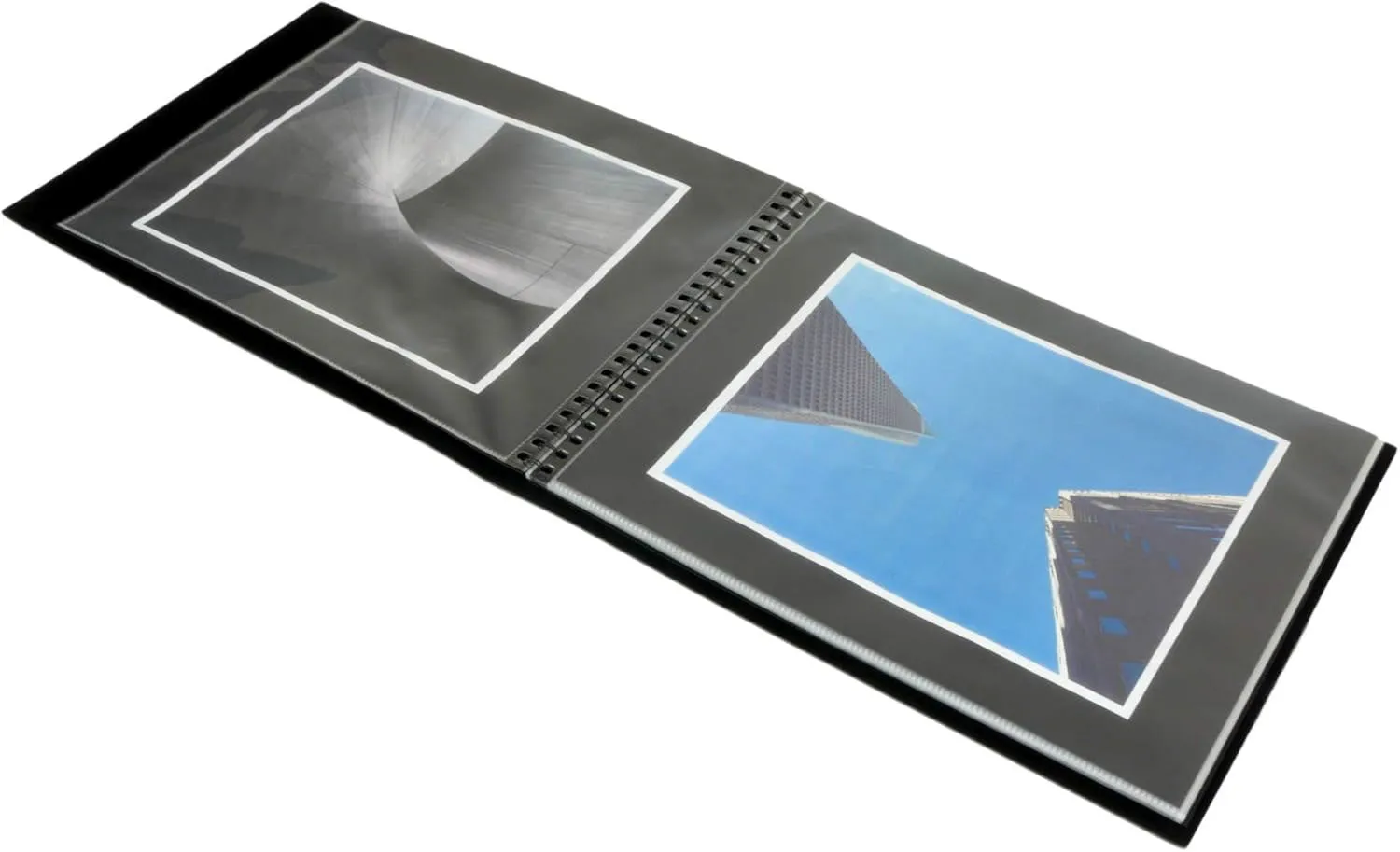 8.5" x 11" European Bonded Leather Photo Portfolio - Landscape Slim Binder with 10 Archival Pages (Expandable to 15)