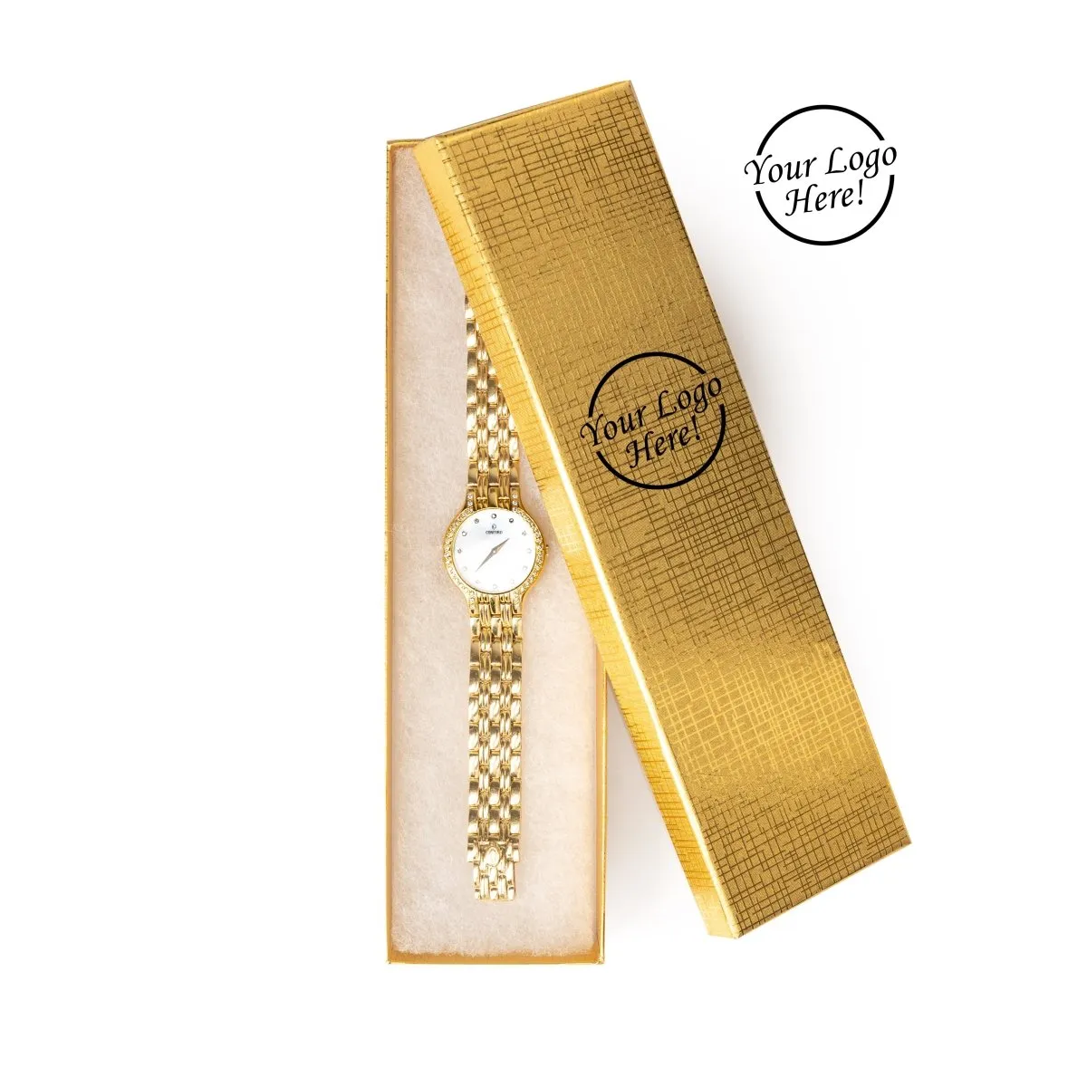 8" x 2" x 0.87" Cotton Filled Watch Cardboard Box