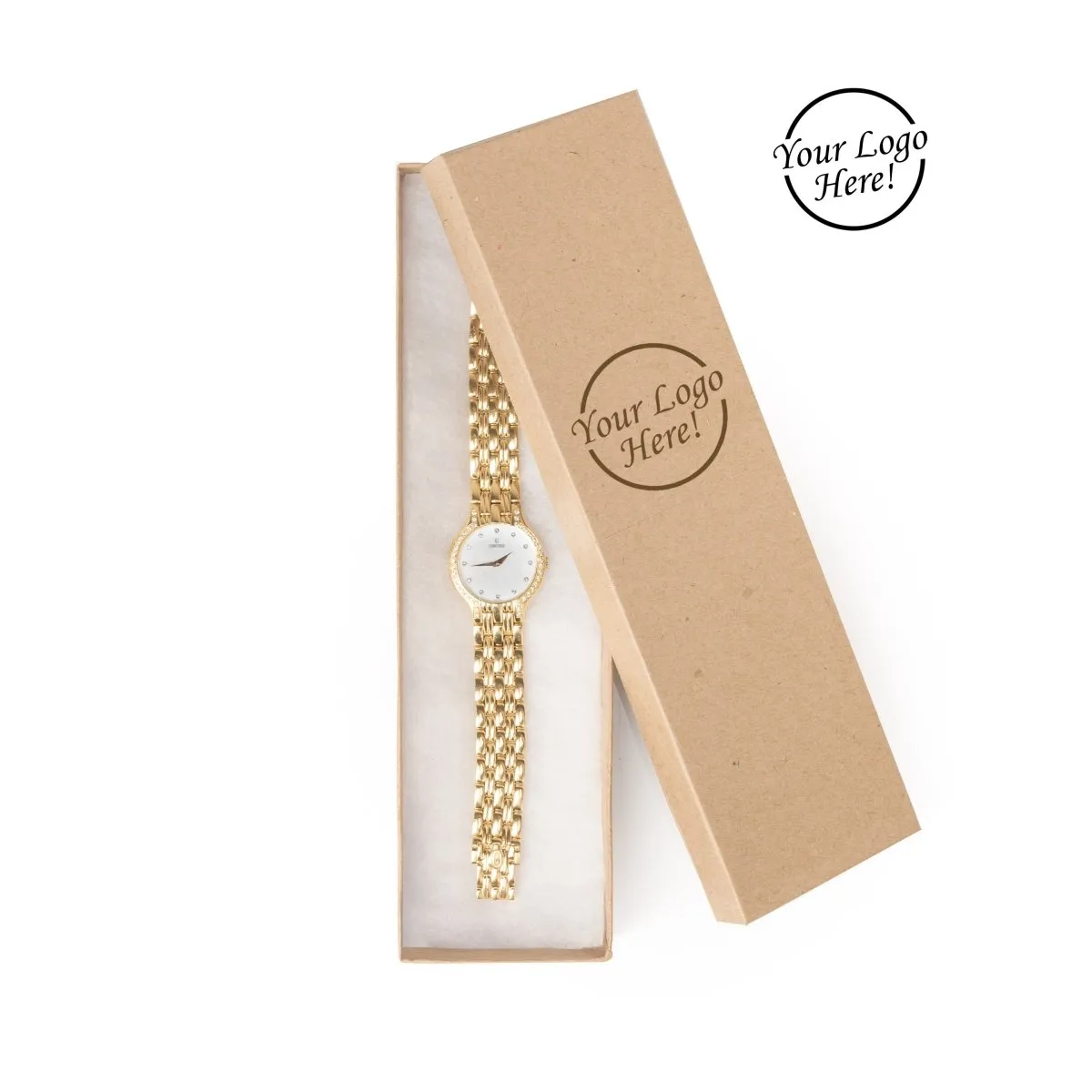 8" x 2" x 0.87" Cotton Filled Watch Cardboard Box