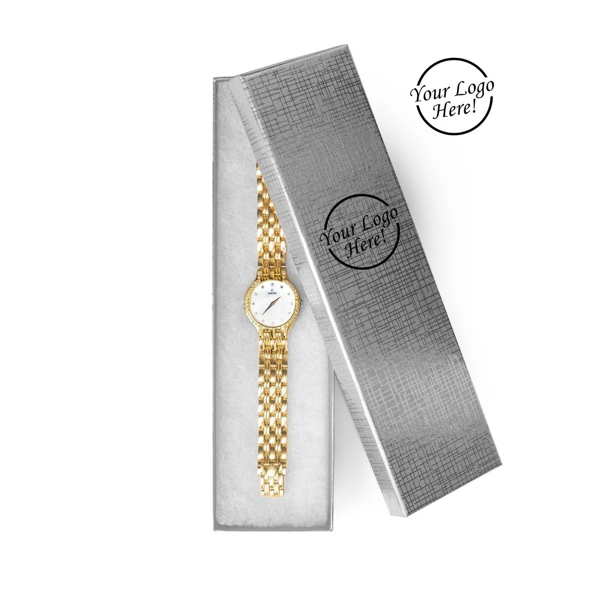 8" x 2" x 0.87" Cotton Filled Watch Cardboard Box