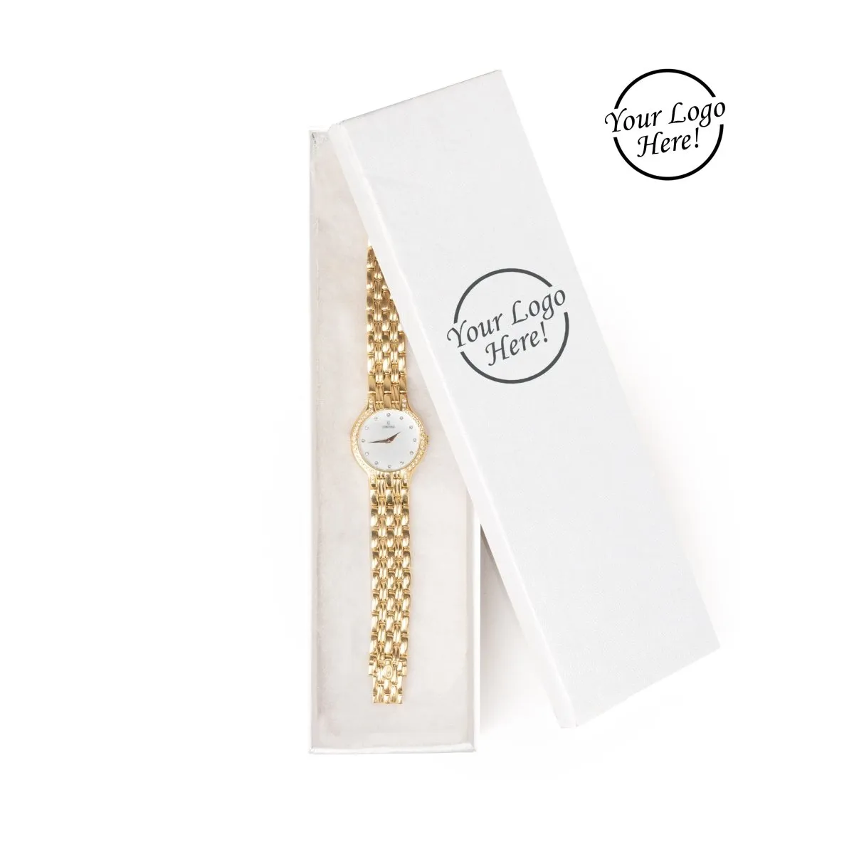 8" x 2" x 0.87" Cotton Filled Watch Cardboard Box