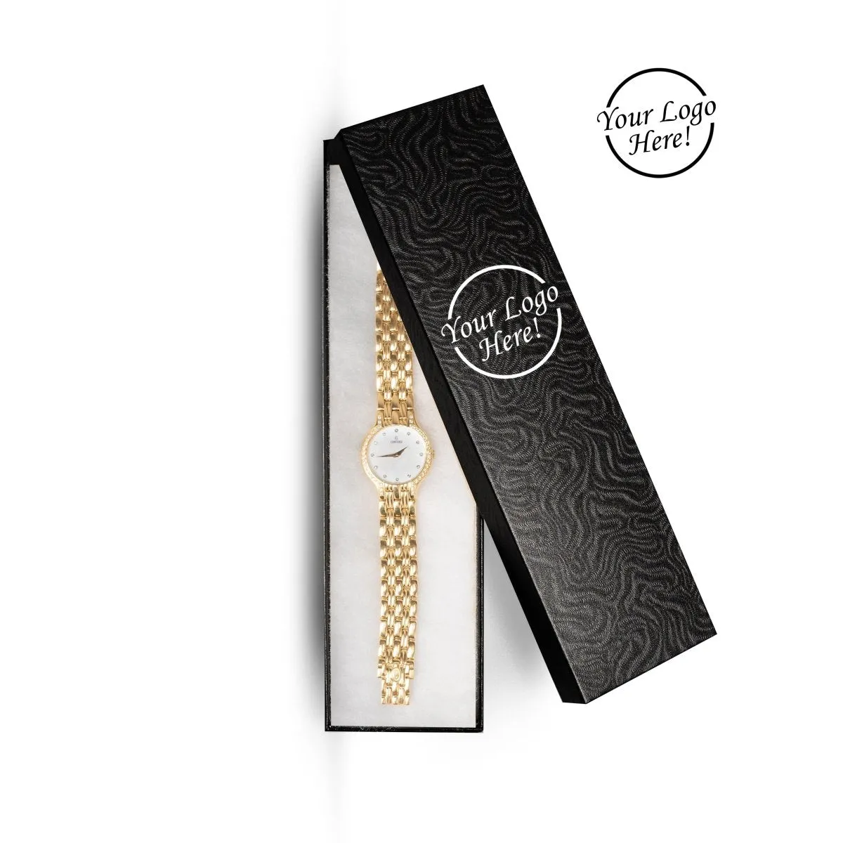8" x 2" x 0.87" Cotton Filled Watch Cardboard Box