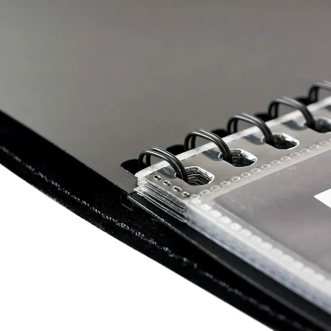 9.5" x 12.5" European Bonded Leather Photo Portfolio - Slim Binder with 10 Archival Pages (Expandable to 15)