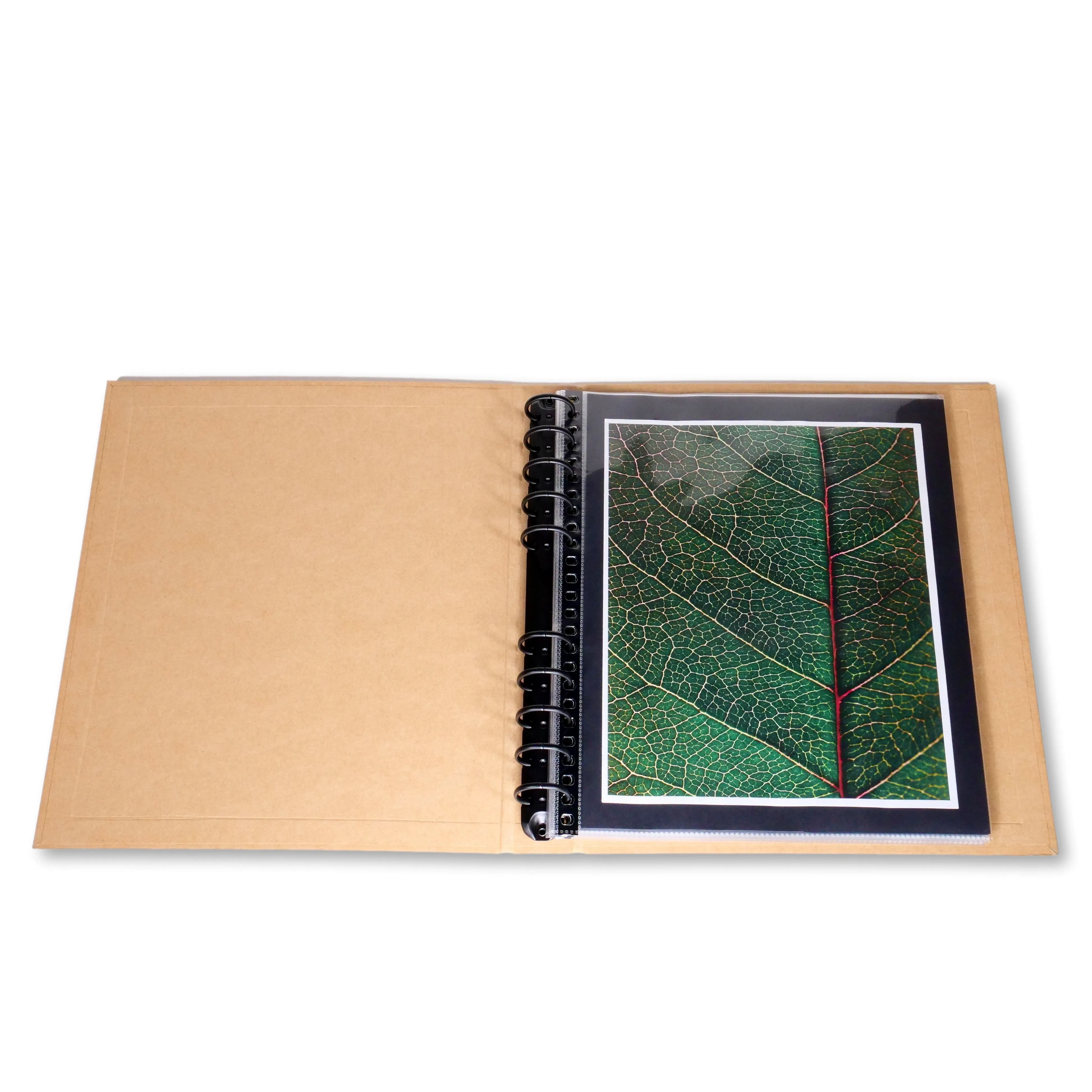 9.5" x 12.5" Recycled Paperboard Portfolio Book - Multiring Binder with 10 Archival Pages (Expandable to 30)
