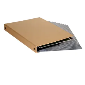 9.5" x 12.5" Recycled Paperboard Portfolio Book - Multiring Binder with 10 Archival Pages (Expandable to 30)
