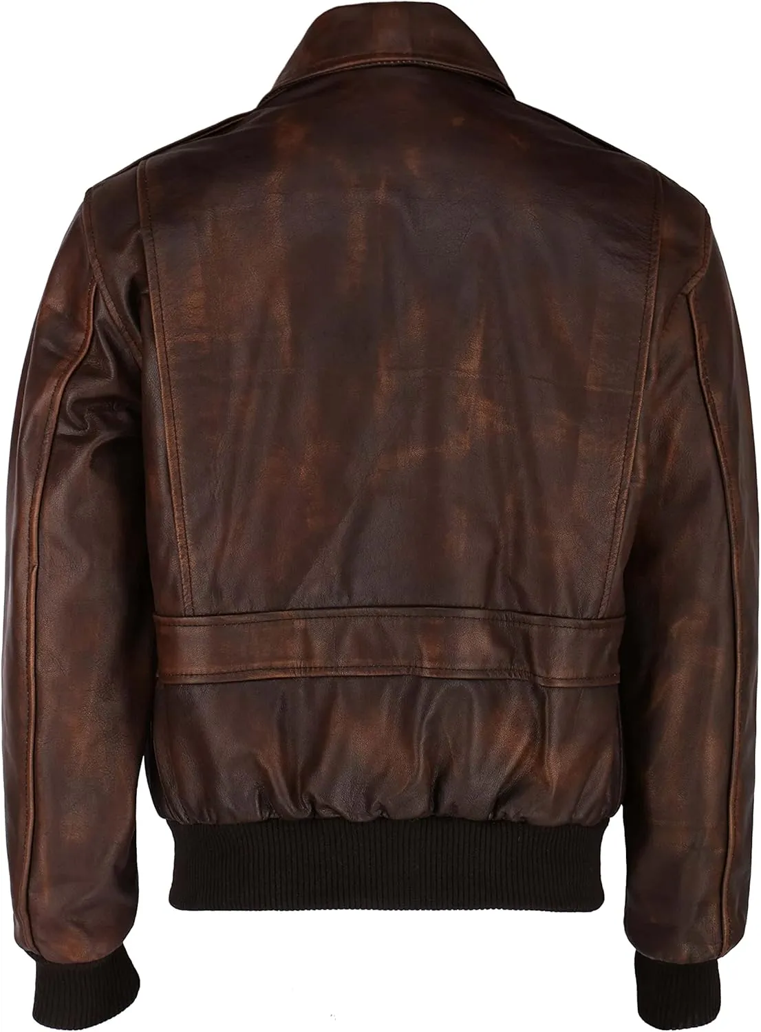 A2 Aviator Brown WWII Flying Tiger Jacket - Pilot Jackets for Men - Bomber Leather Jacket Men