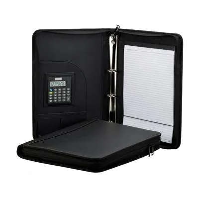 A4 PU Ring Binder Folder with Zipping