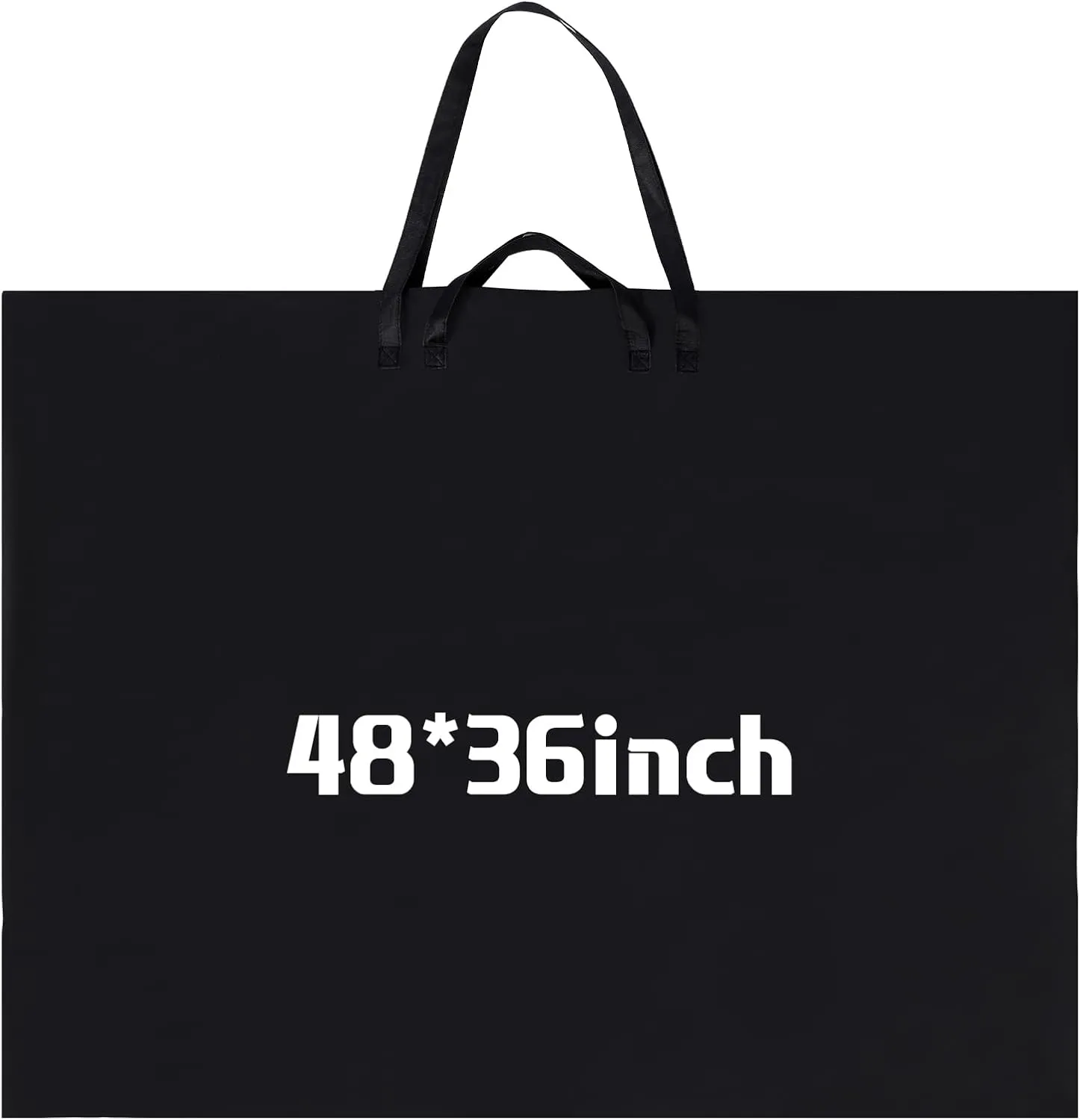 Abbylike 48 x 36 Inch Art Portfolio Bag Large Size Art Supply Bag with Nylon Shoulder Waterproof Poster Board Storage Carrying Case Tote Painting Sketch for Art Work(Black,1 Pcs)