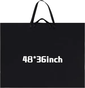 Abbylike 48 x 36 Inch Art Portfolio Bag Large Size Art Supply Bag with Nylon Shoulder Waterproof Poster Board Storage Carrying Case Tote Painting Sketch for Art Work(Black,1 Pcs)