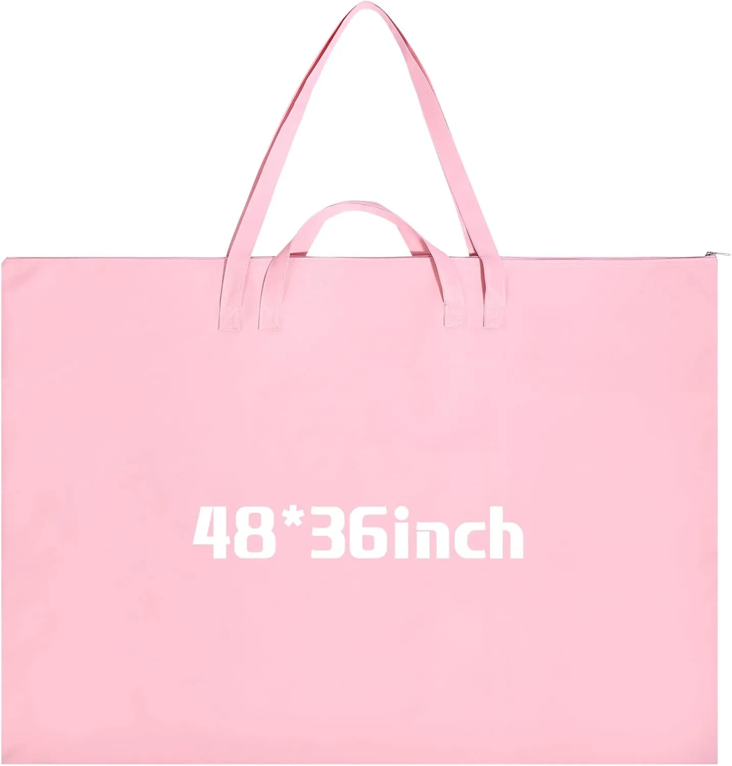 Abbylike 48 x 36 Inch Art Portfolio Bag Large Size Art Supply Bag with Nylon Shoulder Waterproof Poster Board Storage Carrying Case Tote Painting Sketch for Art Work(Pink,1 Pcs)