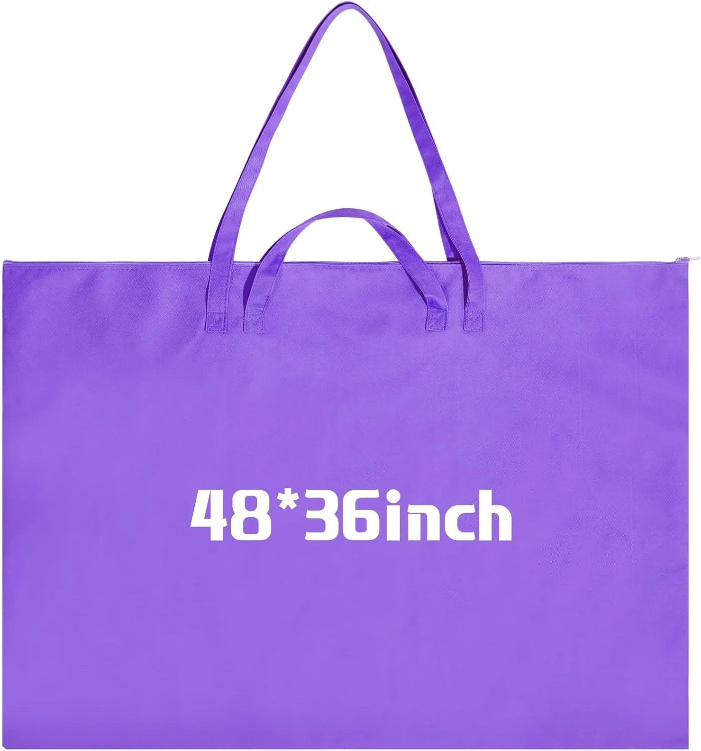 Abbylike 48 x 36 Inch Art Portfolio Bag Large Size Art Supply Bag with Nylon Shoulder Waterproof Poster Board Storage Carrying Case Tote Painting Sketch for Art Work(Purple,1 Pcs)