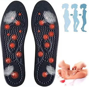Acupressures Insoles for Weight Loss, Magnetic Insoles, Reflexology Insoles, Highly Elastic Massage Insoles Comfortable Breathable, Orthopedic Insoles for Women Men,S,1 Pair