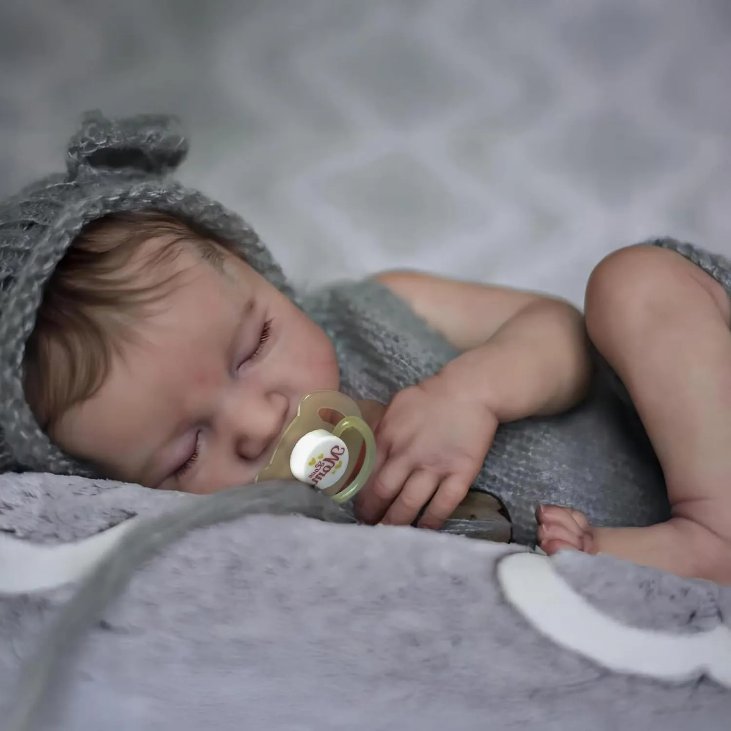 ADFO Reborn Baby Dolls 20 Inches Boy Realistic Baby Doll Full Vinyl Body Sleeping Newborn Baby Dolls with Toy Accessories for Kids Ages 3 