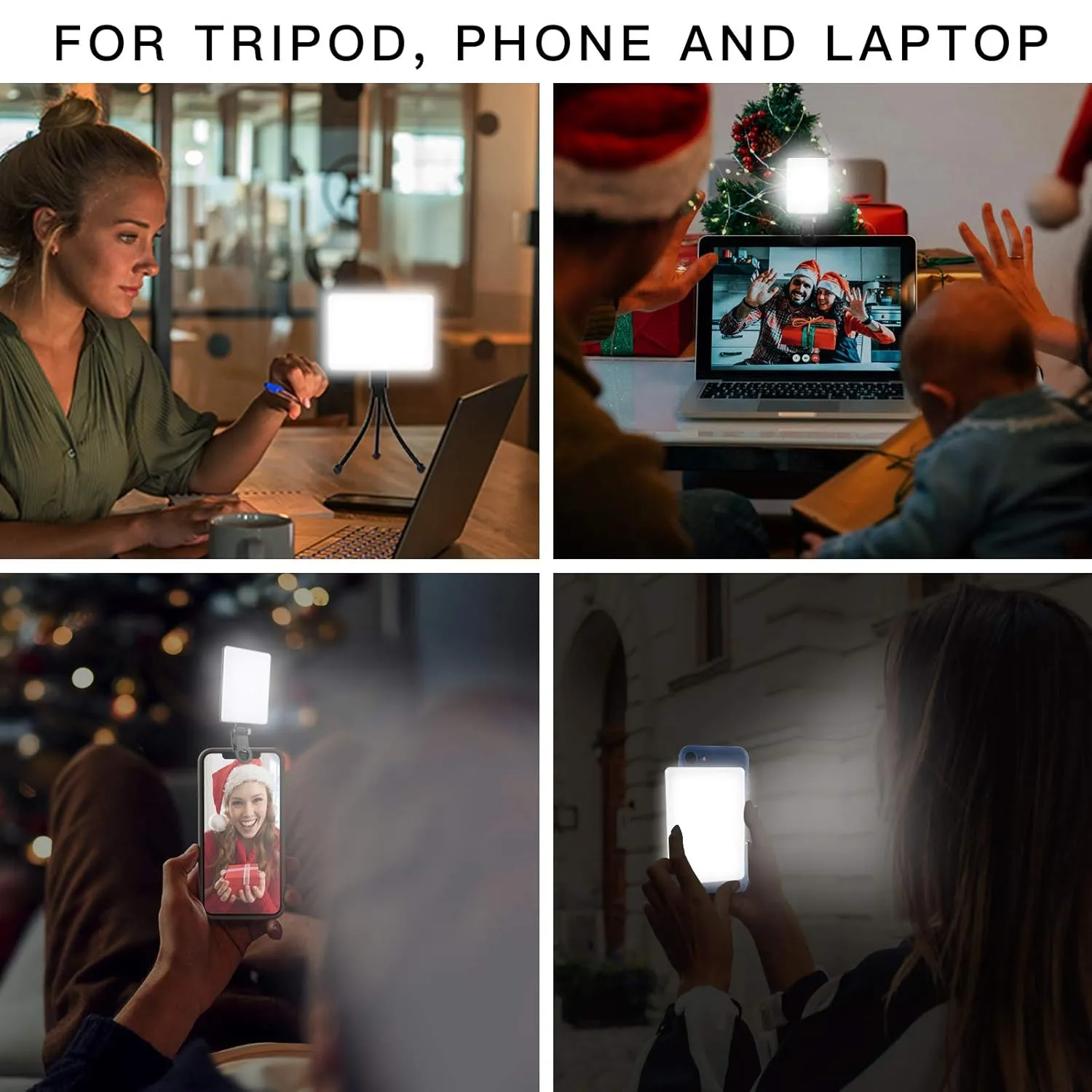 Adjustable Video Conference Lighting for Laptop, Desktop, and Phone – Perfect for Zoom Calls, Remote Work, and Live Streaming