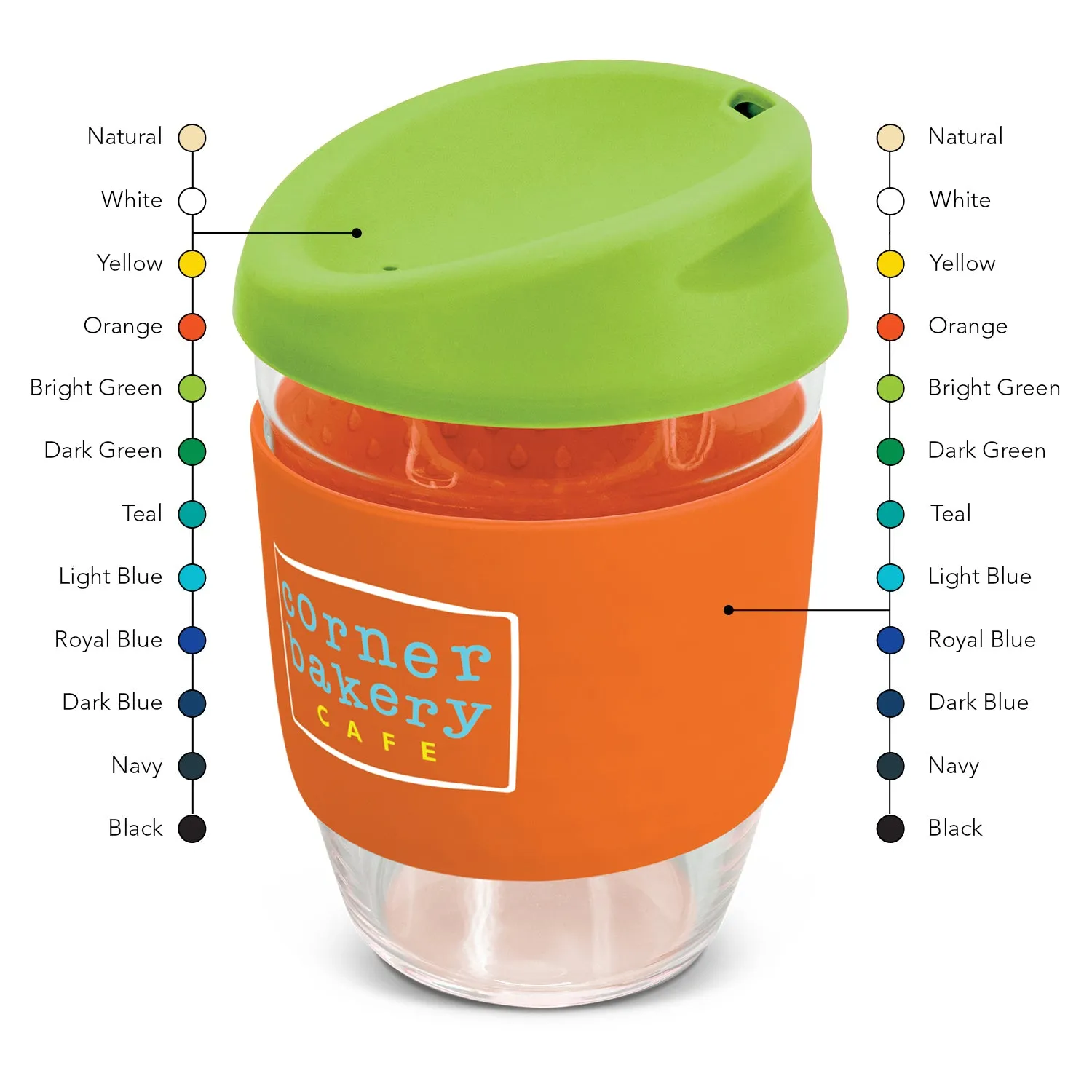 Agogo Nova Cup - Borosilicate 350ml (Teal)