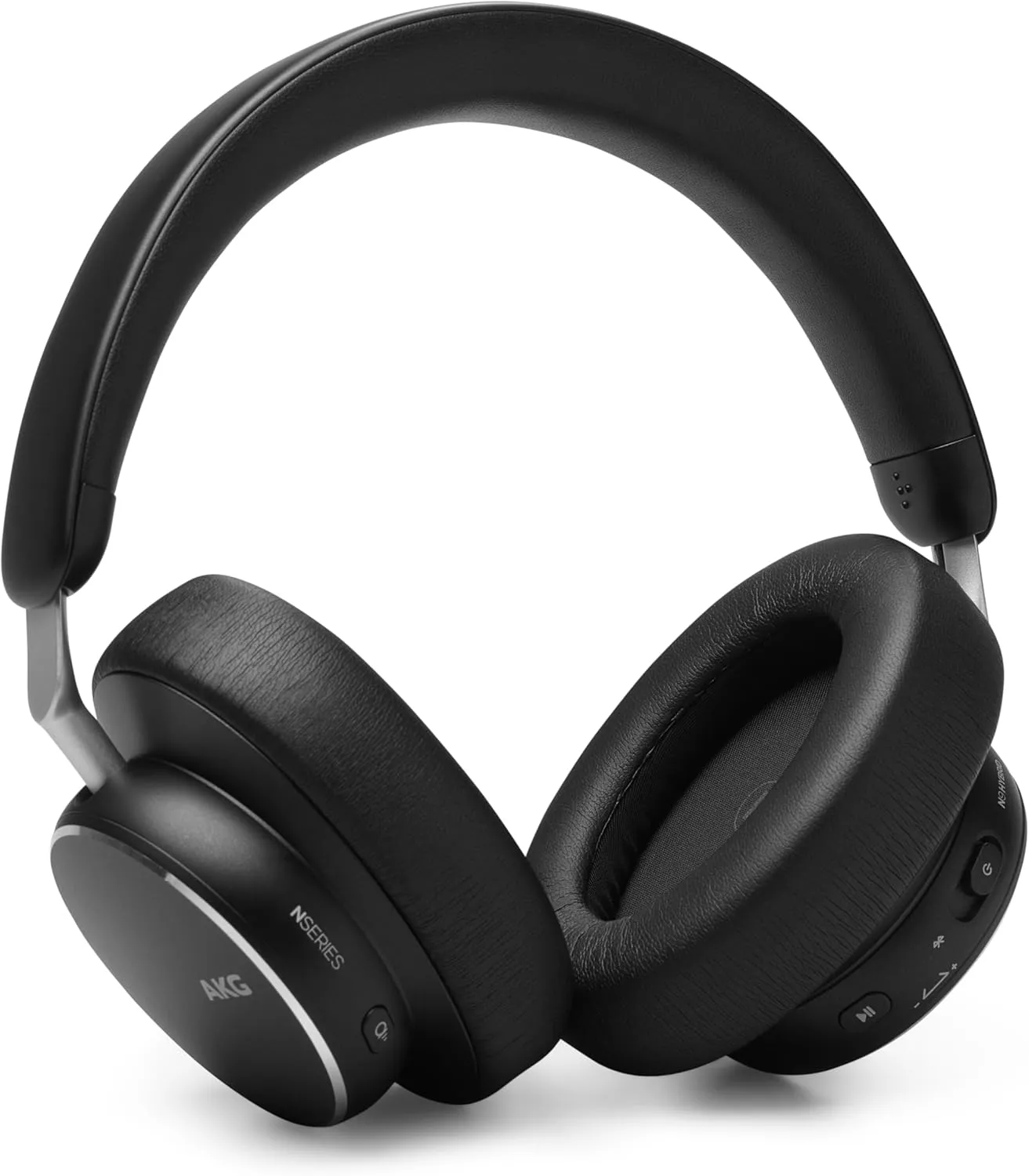 AKG N9 Hybrid - Wireless Over-Ear Noise Cancelling Headphones, 2.4GHz USB-C dongle and BT, Hi-Res Quality AKG Sound, True Adaptive Noise Cancelling, Zoom Certified Superior Call Quality (Black)