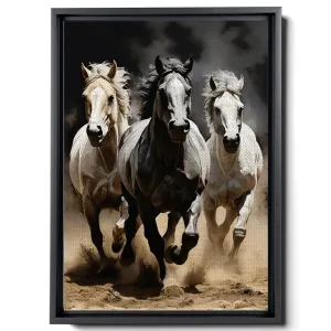 Animal Pictures Wall Art, Desert Running Horses Painting Picture Print on Canvas, Modern Wall Decor, Wildlife Wall Art, Animal Wall Decor, Horses Art Print, Art Wall Hanging, Arts