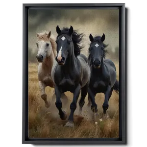 Animal Pictures Wall Art, Desert Running Horses Painting Picture Print on Canvas, Modern Wall Decor, Wildlife Wall Art, Animal Wall Decor, Horses Art Print, Frame Wall Art, Wall