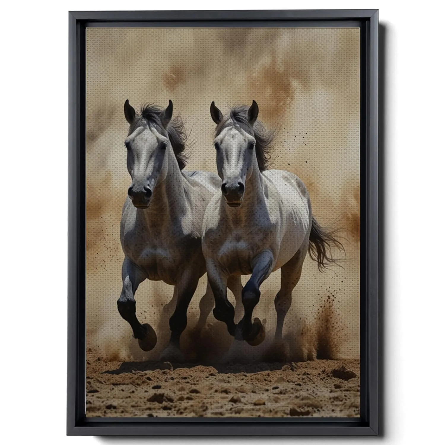 Animal Pictures Wall Art, Desert Running Horses Painting Picture Print on Canvas, Modern Wall Decor, Wildlife Wall Art, Animal Wall Decor, Horses Art Print, Wall Hang, Decor