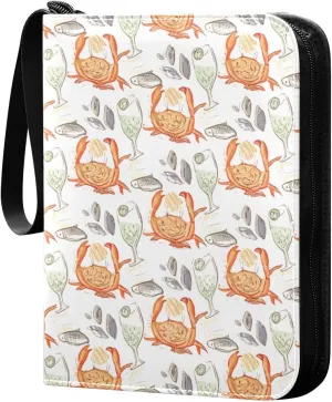 Animals Card Binder 4 Pockets, 400 Pockets Trading Card Binder Removable Card Albums Card Holder for Games, Sports, Football, Baseball Cards